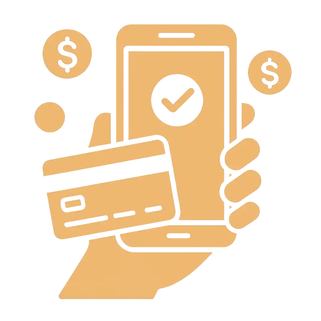 Player depositing funds on a mobile phone